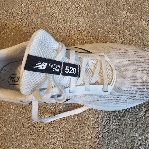 New Balance Women's White Athletic Sneakers with Black Accents - Picture 4 of 4